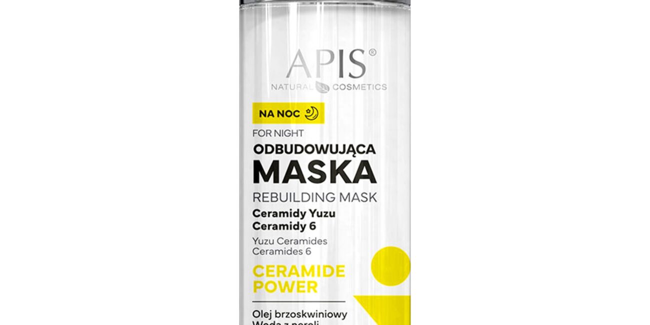 Apis Ceramide Power - odbudowująca maska na noc z olejem brzoskwiniowym, 50ml