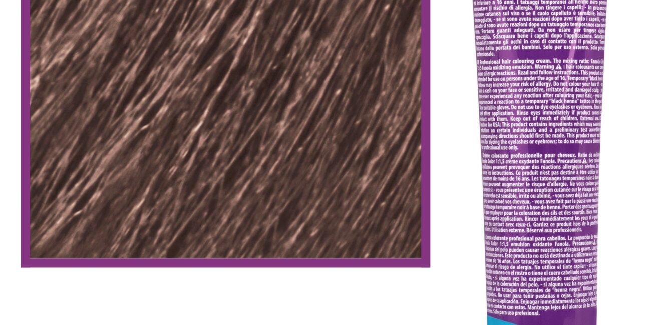 Fanola Crema Color farba - profesjonalny krem koloryzujący, 100 ml 8.1 | Jasny Popielaty Blond