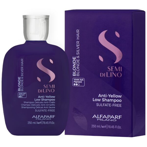 Alfaparf Anti Yellow Low - szampon do włosów blond i siwych, 250ml