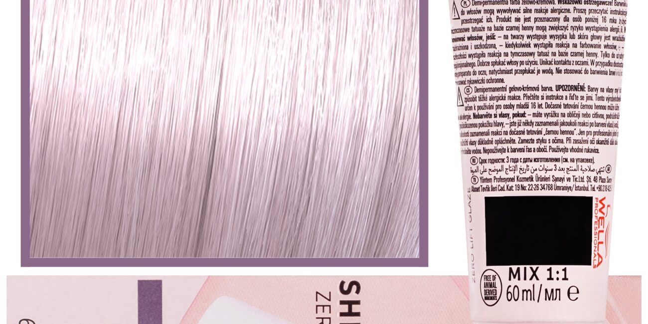 Wella Shinefinity Zero Lift Glaze - profesjonalna farba do włosów, 60ml 09/65 | Bardzo Jasny Fioletowy Mahoniowy Blond