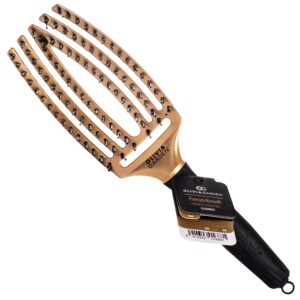 Olivia Garden Finger Brush Combo Medium, szczotka z włosiem dzika do rozczesywania, różne kolory Gold Aurelia | Złoto Czarna