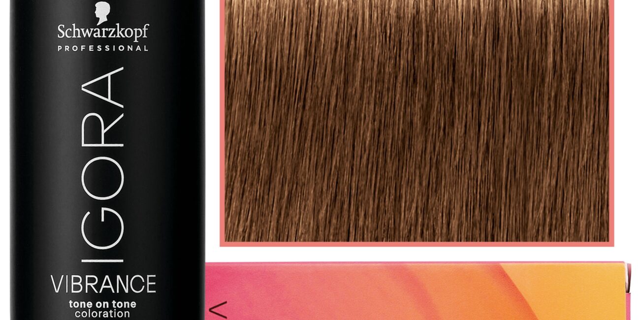 Schwarzkopf Professional Igora Vibrance – półtrwała farba do włosów bez amoniaku, 60ml 7-55 | Średni Blond Złoty Ekstra