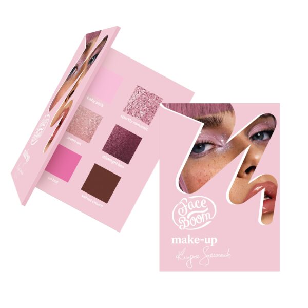 FaceBoom Paleta cieni do powiek pink power girl - Czarująca Kokietka