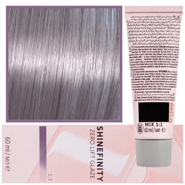 Wella Shinefinity Zero Lift Glaze - profesjonalna farba do włosów, 60ml 07/81 | Średni Perłowy Popielaty Blond