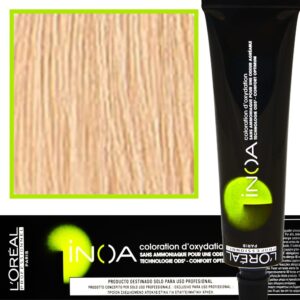 Loreal Inoa farba do włosów głęboki i trwały kolor dodatkowa ochrona włosa 60 ml 10.21 Bardzo.Bardzo Jasny Blond Opalizująco - Popielaty