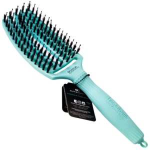 Olivia Garden Finger Brush Combo Medium, szczotka z włosiem dzika do rozczesywania, różne kolory Tropical Mint | Tropikalna Mięta