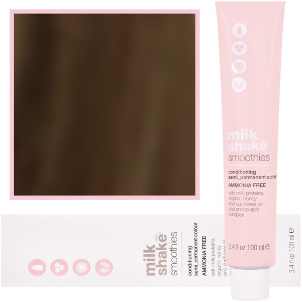 Milk Shake Smoothie Semi-Perm - farba do włosów bez amoniaku 100ml, paleta kolorów 6 | 6N || Ciemny Blond