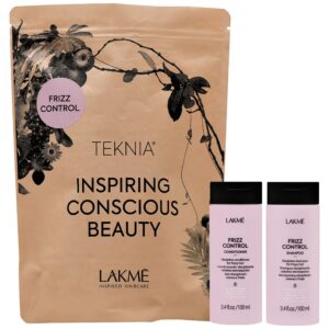 Lakme Teknia Frizz Control Pack - zestaw przeciwko puszeniu włosów, szampon i odżywka, 2x100ml