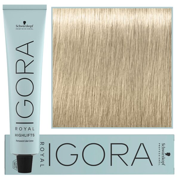 Schwarzkopf Professional Igora Royal Highlifts - farba do włosów o rozjaśniającej formule, 60ml 10-1 | Ultra Blond Cendre
