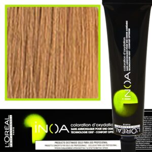 Loreal Inoa farba do włosów głęboki i trwały kolor dodatkowa ochrona włosa 60 ml 8 Jasny Blond