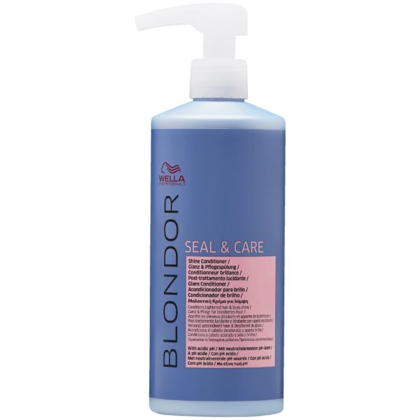 Wella Blondor Seal&Care Shine Conditioner - zakwaszająca odżywka do włosów farbowanych, 500ml