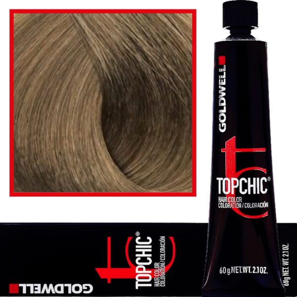 Goldwell Topchic - profesjonalna farba do włosów, 60ml 8-NN Ekstra Mocny Jasny Naturalny Blond
