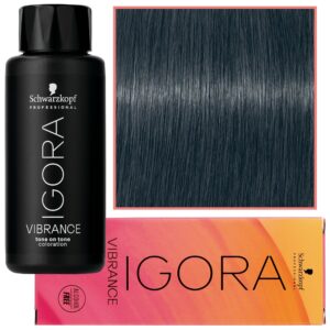 Schwarzkopf Professional Igora Vibrance – półtrwała farba do włosów bez amoniaku, 60ml 7-21 | Średni Blond Popielaty Cendre
