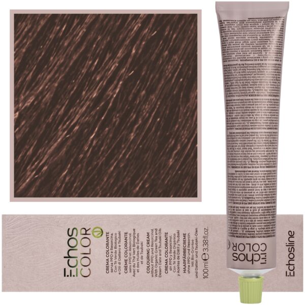 Echosline Echos Color Colouring Cream - wegańska farba do włosów, 100ml 6,74 | Ciemny Blond Miedziany Brąz