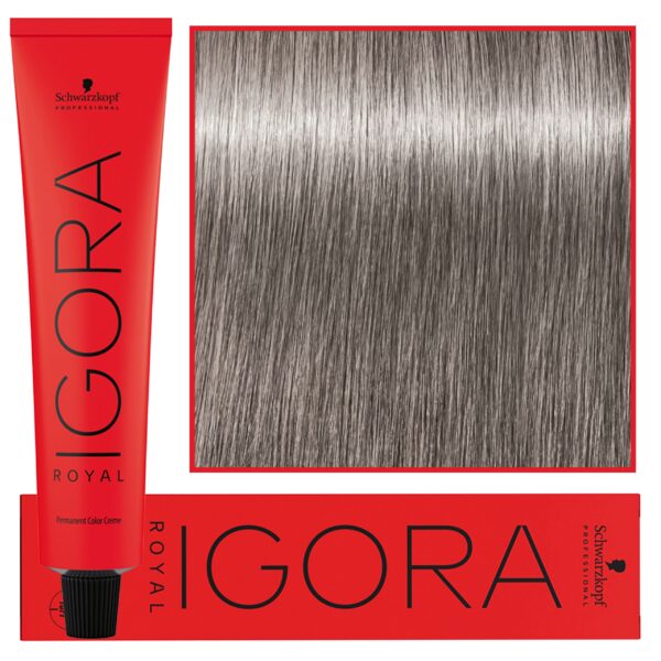 Schwarzkopf Professional Igora Royal - trwała farba do włosów o innowacyjnej formule, 60ml 8-11 | Jasny Blond Cendre Ekstra