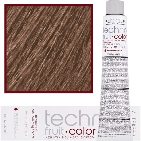 Alter Ego Technofruit Color – farba z keratyną do trwałej koloryzacji włosów, 100ml 9/7 | Bardzo jasny Blond Savana