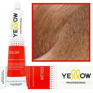 Alfaparf Yellow - trwała farba do włosów z aloesem i kiełkami pszenicy, 100ml 8 Cool | Zimny Jasny Naturalny Blond
