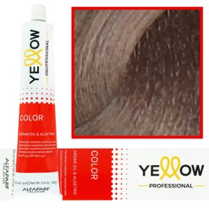 Alfaparf Yellow - trwała farba do włosów z aloesem i kiełkami pszenicy, 100ml 7,11 | Średni Intensywny Popielaty Blond