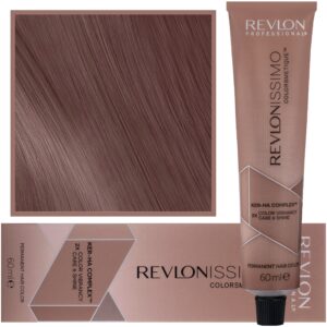 Revlon Revlonissimo Colorsmetique High Coverage - profesjonalna farba do siwych włosów, 60ml HC 6,25 | Ciemny Opalizujący Mahoniowy Blond