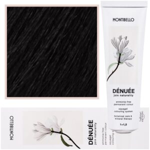 Montibello Denuee – naturalna wegańska farba do włosów bez amoniaku, 60 ml 1 | Czarny