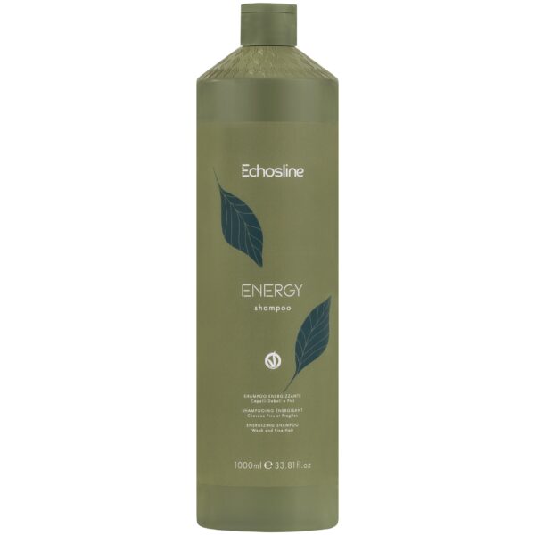 ECHOSLINE Energy Shampoo - szampon wzmacniający do włosów słabych i wypadających, 1000ml