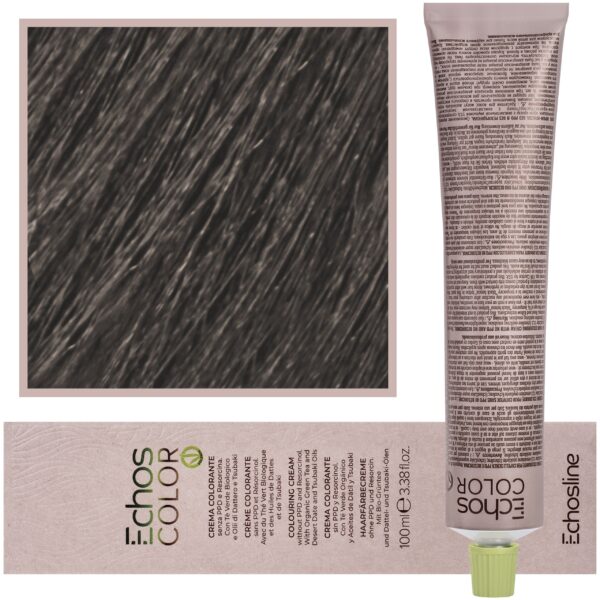 Echosline Echos Color Colouring Cream - wegańska farba do włosów, 100ml ASH | Popielaty