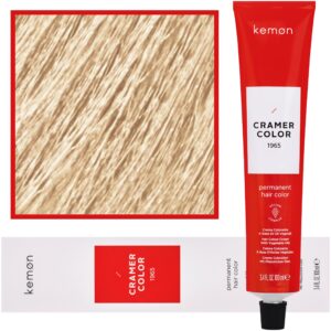 Kemon Cramer Color – kremowa farba do włosów z olejem kokosowym, 100ml 123 | Beżowy Złoty Super Rozjaśniacz