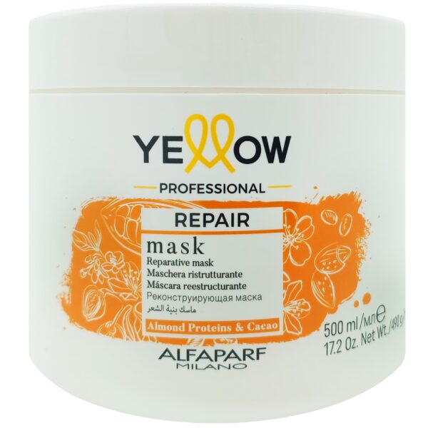 Alfaparf YELLOW Repair - maska odżywiająca i regenerująca do włosów zniszczonych, 500ml