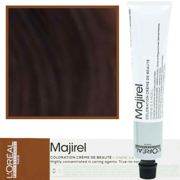 Loreal Majirel - profesjonalna farba do włosów, paleta kolorów, 50ml 6.8 Ciemny Blond Mokka
