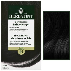 Herbatint Permanent Haircolour Gel – trwała, ziołowa farba do włosów w żelu, 170ml 1N | Czarny