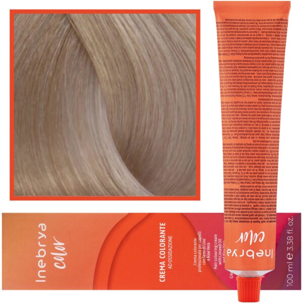 Inebrya Color - farba krem koloryzujący do włosów, 100ml 12/22 | Bardzo Jasny Platynowy Extra Intensywnie Perłowy Blond