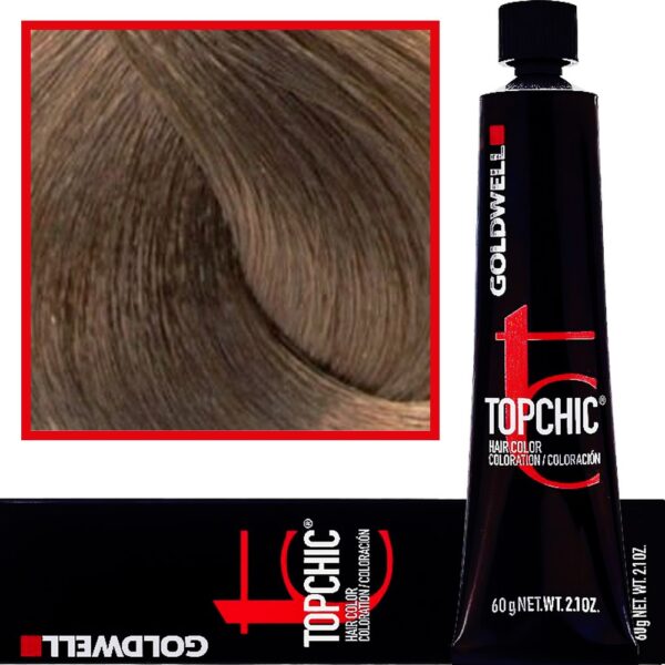 Goldwell Topchic - profesjonalna farba do włosów, 60ml 7-NN Ekstra Mocny Średni Naturalny Blond