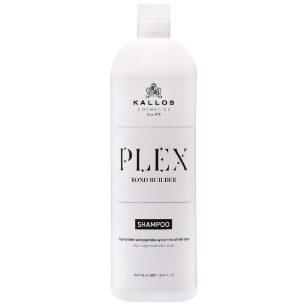 Kallos Plex Bond Builder Shampoo - szampon do włosów z białkiem roślinnym i peptydami, 1000ml