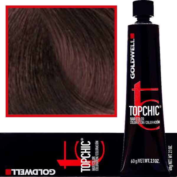 Goldwell Topchic - profesjonalna farba do włosów, 60ml 5-RB Średni Czerwony Brąz