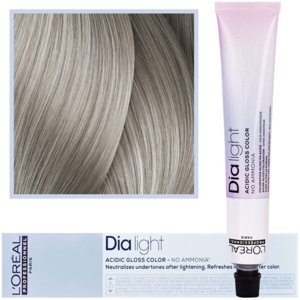 Loreal Dia Light - profesjonalna farba do włosów, 50ml 9.1 Bardzo Jasny Blond Popielaty Milkshake