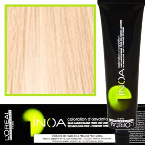 Loreal Inoa farba do włosów głęboki i trwały kolor dodatkowa ochrona włosa 60 ml 10-1/2-21 Superjasny Blond Opalizująco - Popielaty