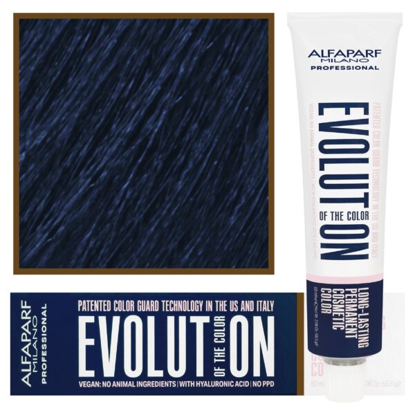 Alfaparf Evolution - wegańska farba do koloryzacji włosów, 60ml 1,11 | Czarno-niebieski
