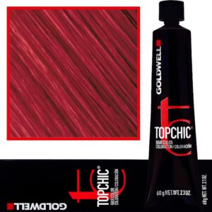 Goldwell Topchic - profesjonalna farba do włosów, 60ml 7RR@RR Soczysta Czerwień, Intensywna Czerwień