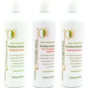 ENCANTO DO BRASIL zestaw keratynowego prostowania włosów 3x473ml