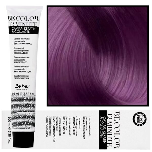 Be Hair Be Color 12 minute - farba do włosów bez amoniaku, 100ml 5,2 | Jasnt Kasztanowy Fiolet