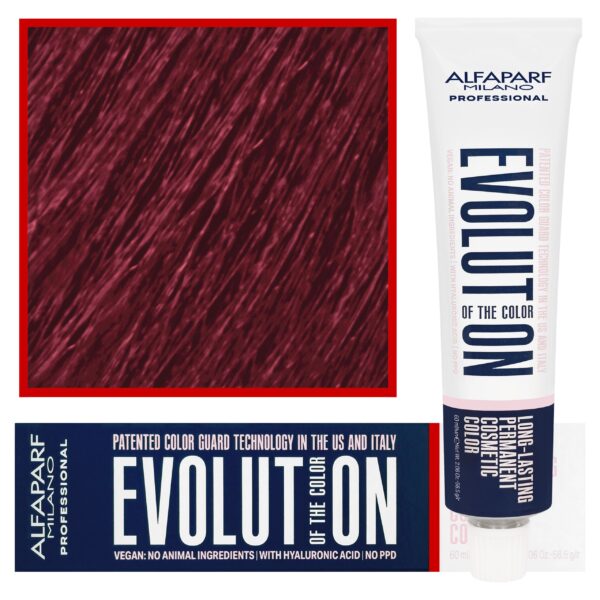 Alfaparf Evolution - wegańska farba do koloryzacji włosów, 60ml 6,66I | Ciemny Intensywny Czerwony Brąz