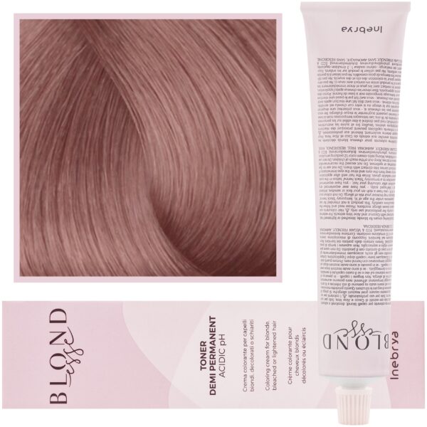 Inebrya Blondesse Toner - toner do włosów, neutralizujący żółte refleksy, 100ml DT07 | Różowy Złoty Perłowy