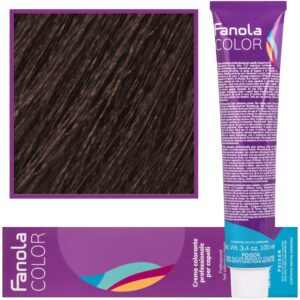 Fanola Crema Color farba - profesjonalny krem koloryzujący, 100 ml 4.0 | Średni Brąz
