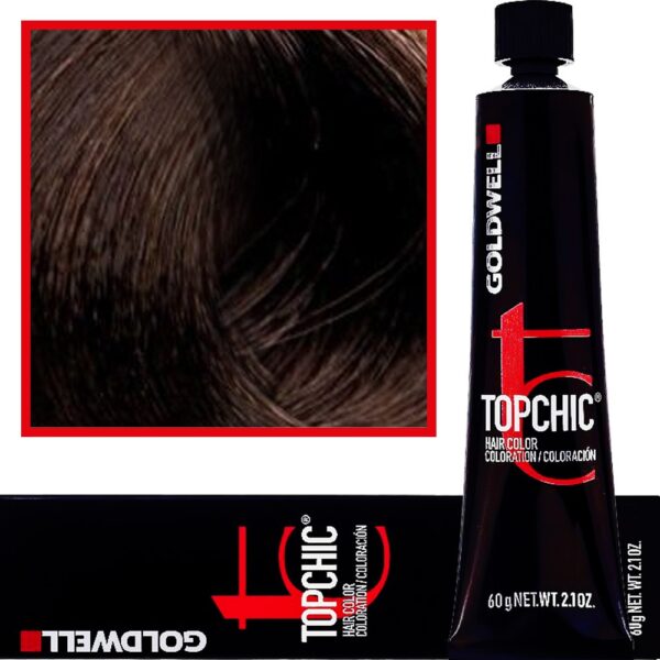 Goldwell Topchic - profesjonalna farba do włosów, 60ml 6-A Ciemny Popielaty Blond