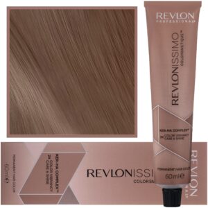 Revlon Revlonissimo Colorsmetique High Coverage - profesjonalna farba do siwych włosów, 60ml HC 6,42 | Ciemny Miedziany Opalizujący Blond