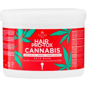 Kallos Pro-Tox Cannabis - regenerująca maska do włosów z keratyną i witaminami, 500ml