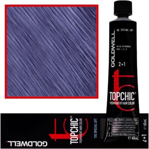Goldwell Topchic - profesjonalna farba do włosów, 60ml Violet Ash Popielaty Fiolet