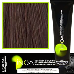 Loreal Inoa farba do włosów głęboki i trwały kolor dodatkowa ochrona włosa 60 ml 5.15 Jasny Brąz Popielato - Mahoniowy