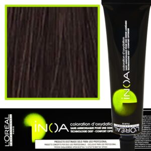 Loreal Inoa farba do włosów głęboki i trwały kolor dodatkowa ochrona włosa 60 ml 5.18 Jasny Popielaty Brąz Mokka