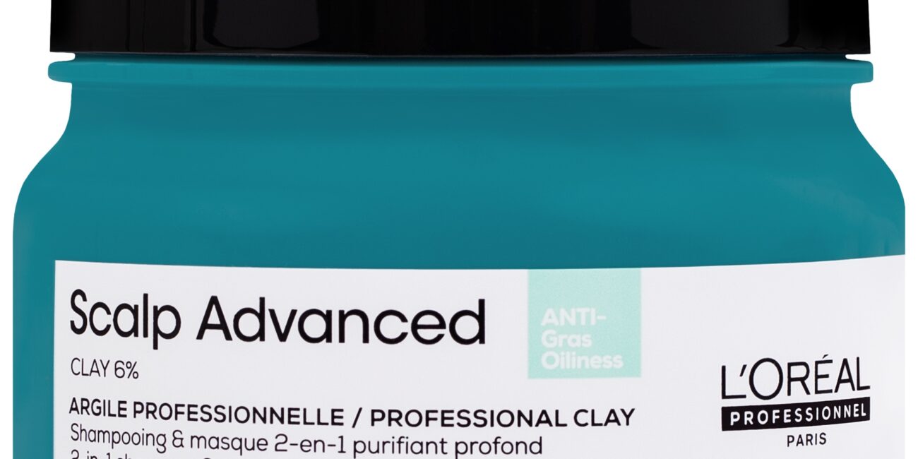 Loreal Scalp Advanced - glinka oczyszczająca 2w1 do przetłuszczającej się skóry głowy, 250ml